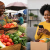 Digital African food online marketplace showcasing diverse authentic ingredients and products