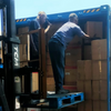 Shipping container packed with South African products ready for export to New Zealand