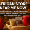 Vibrant African grocery store interior in New Zealand showcasing diverse authentic products for 2026 shoppers