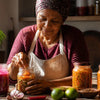 South African pickle vegetable preserved in traditional jars representing cultural heritage and culinary tradition