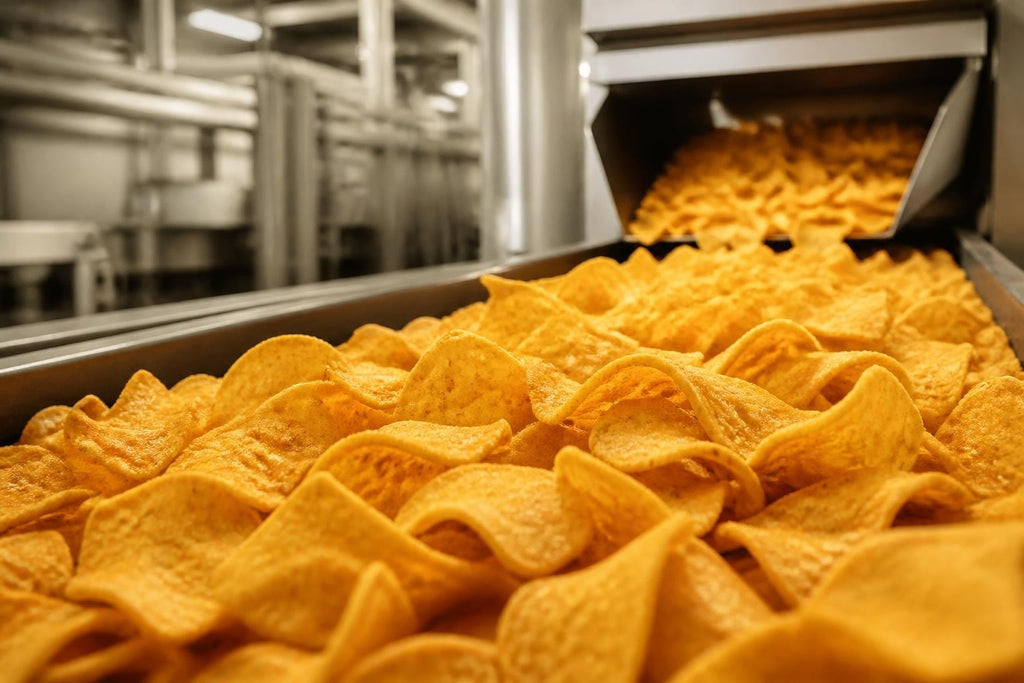 Corn chips, Fritos: The Iconic Corn Chip, golden and crunchy with a ridged surface and curved shape