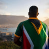 Springboks Jersey: History shown on a green rugby shirt with yellow trim and a bold South African flag design on the back