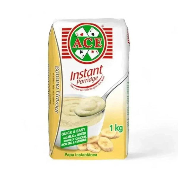 ACE Instant Maize Porridge 1kg banana flavor packaging for quick South African breakfast