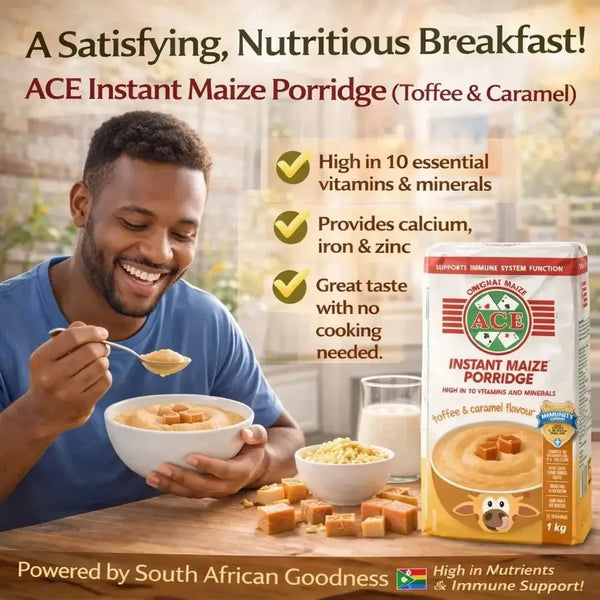 ACE Instant Maize Porridge Toffee Caramel flavor 1kg nutritious breakfast with vitamins and minerals