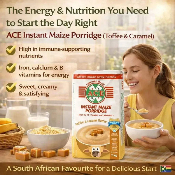 ACE Instant Maize Porridge Toffee & Caramel 1kg nutritious breakfast with vitamins and minerals