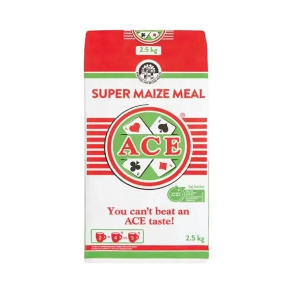 ACE Maize Meal 2.5kg pack with light, fluffy texture and nutty flavor for baking