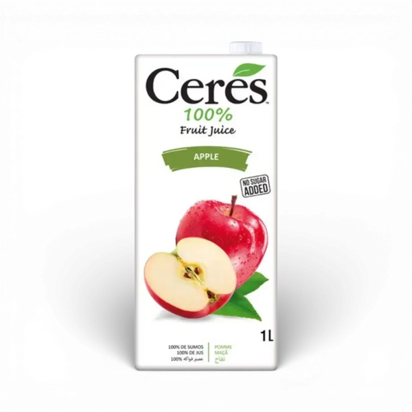 Ceres Apple Juice 1 litre carton 100% fruit juice no added sugar vitamin C source