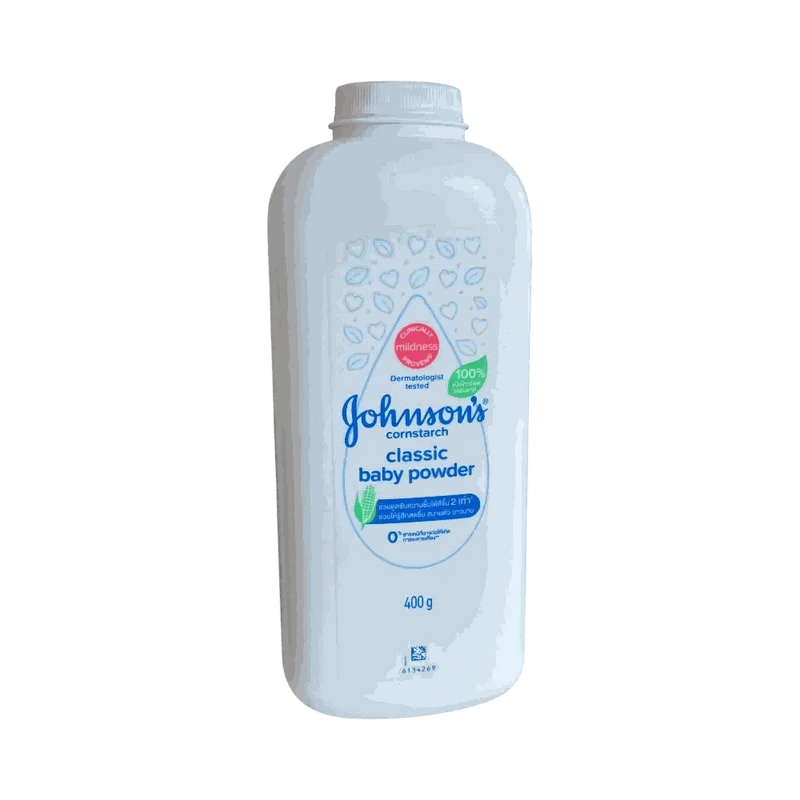 Johnsons Cornstarch Classic Baby Powder 400g talc-free gentle moisture absorber