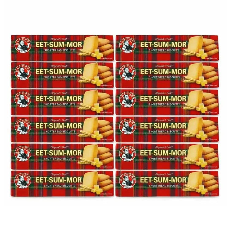 Bakers Eet-Sum-Mor pack of 12 shortbread biscuits with rich buttery texture