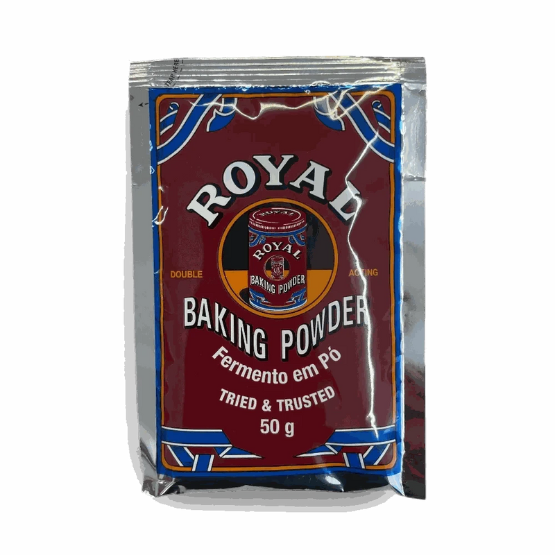 Royal Baking Powder 50g sachet for light, fluffy baked goods, trusted South African brand