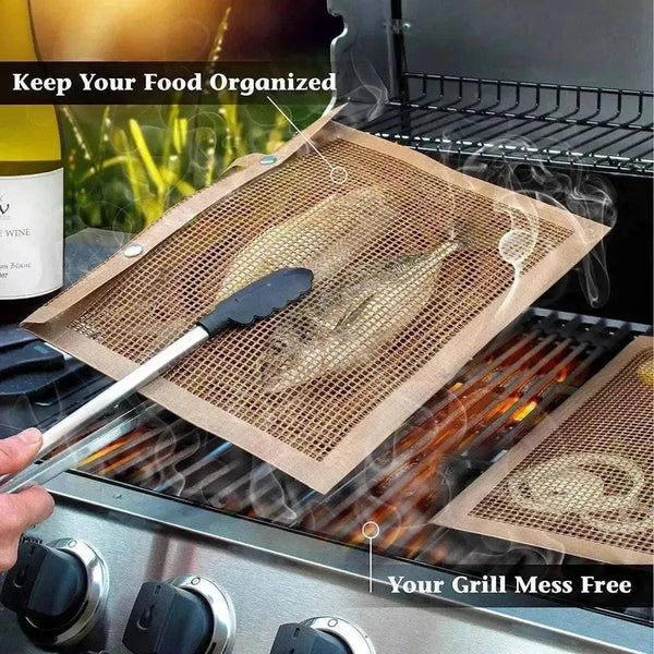 Braai Sakkie black non-stick mesh grilling bag for outdoor cooking and braai