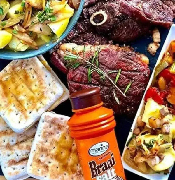 Marina Braai Salt Original 400G coarse sea salt blend with spices for South African braai