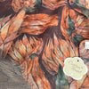 Scarf - Brown with Orange Proteas - Something From Home - South African Shop