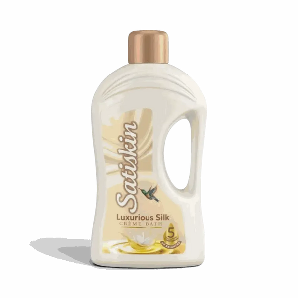 Satiskin Luxurious Silk Bubble Bath 2L bottle with nourishing oils and skin conditioners