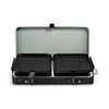 CADAC 2 Cook 3 Pro portable gas barbecue with dual burners and flat and ribbed GreenGrill plates for versatile outdoor cooking