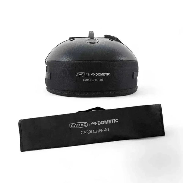 CADAC Carri Chef 40 BBQ with dome, built-in thermometer, portable camping grill with carry bag and adjustable legs
