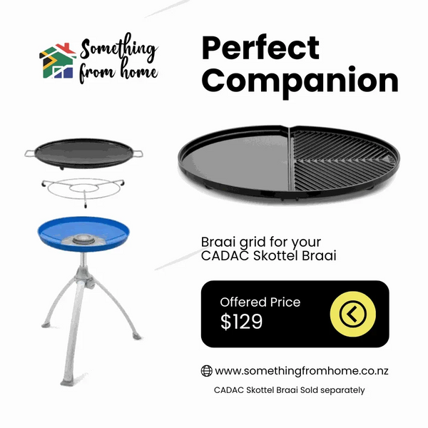 CADAC Skottel Braai Grid 2 with non-stick surface for outdoor cooking.