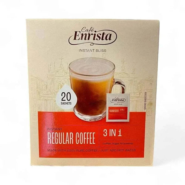 Café Enrista Coffee 3-in-1 Regular 500g box with 20 instant coffee sachets