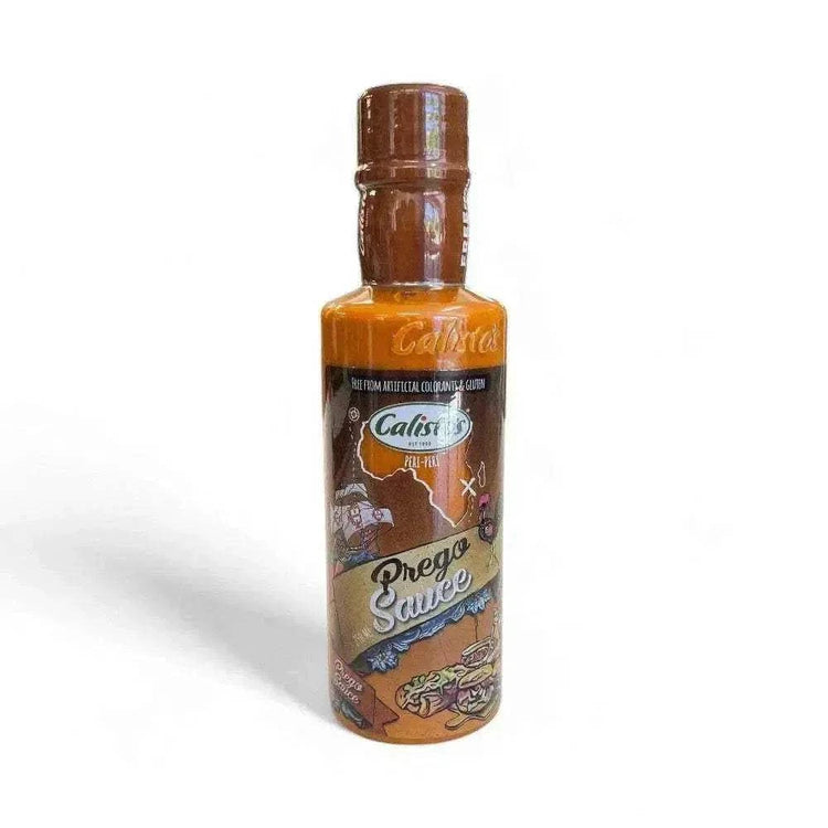 Calisto's Prego Sauce 250ml bottle with authentic Portuguese flavors for grilling and marinating