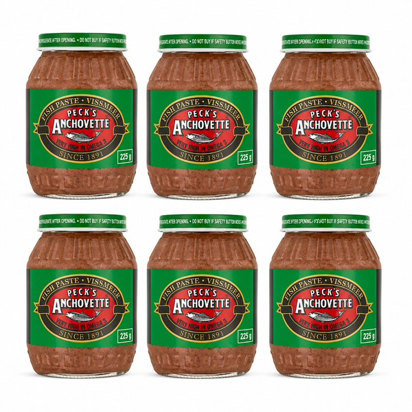 Peck's Anchovette Fish paste 225g (Pack of 6)