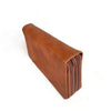 Cotton Road Large Wallet in kaki PU leather with embossed windmill design and double zip compartments