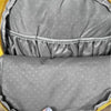 Mustard Cotton Road nappy bag backpack with multiple compartments and side pockets for bottles