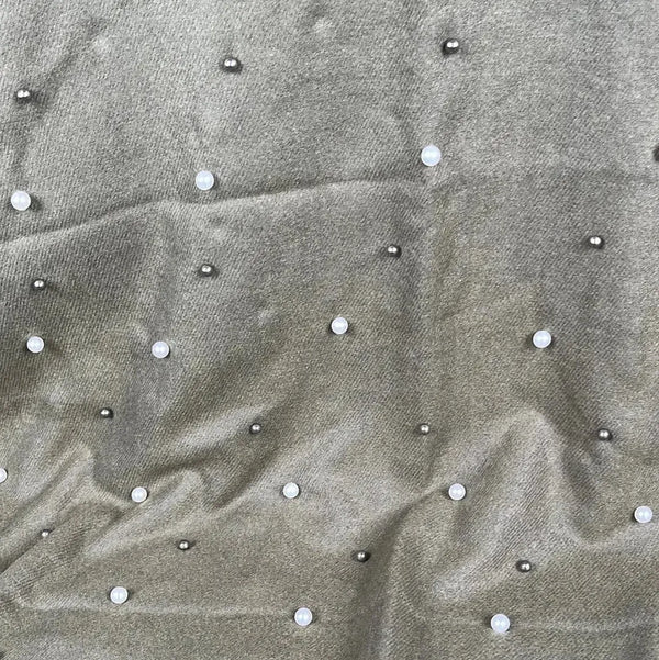 Winter Poncho - Green with Pearls - Something From Home - South African Shop