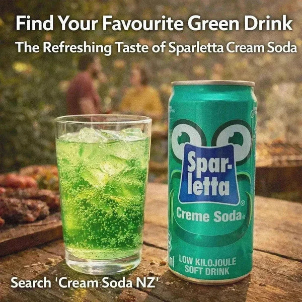Sparletta Cream Soda 300ml bottle with green label, refreshing South African cream soda drink