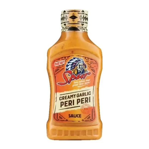 Spur Sauce Creamy Garlic Peri-Peri Sauce 400ml bottle for grilling and dipping
