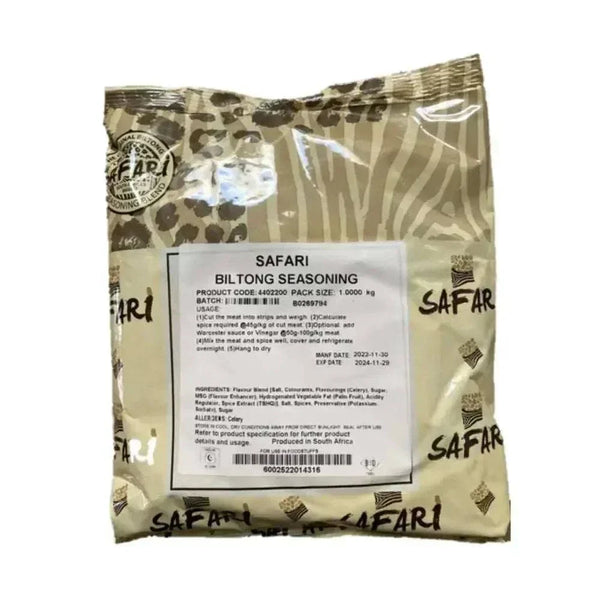 Crown National Safari Biltong Seasoning 1kg pack with authentic South African spice blend