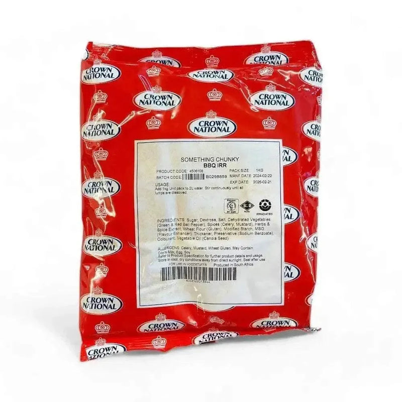 Crown National Safari Chunky BBQ Seasoning 1kg pack with smoky sweet flavor and halal certification