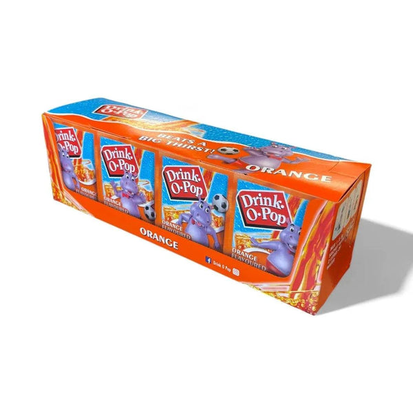 Drink-O-Pop Orange 5g sachets pack of 72, instant drink mix with fruity flavor.