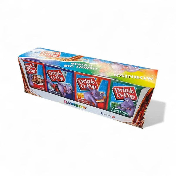 Drink-O-Pop Rainbow 5g sachets pack of 72 with fruity instant drink mix.
