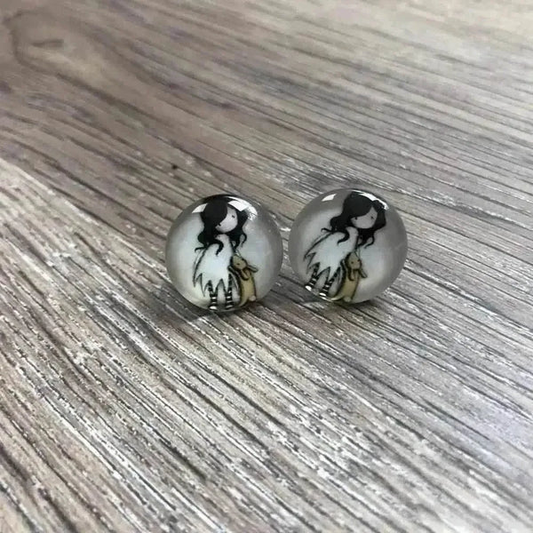 Various Girl Doll Earrings pairs 15mm diameter accessories