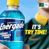 Energade Blueberry sports drink bottle with label, 500ml size.