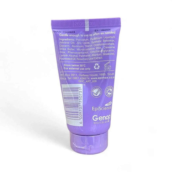 Epimax Baby Barrier Bum Cream Tube - 50g for sensitive skin protection.