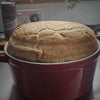 Eureka Mills Potbrood Easy Home Mix in red pot, freshly baked.