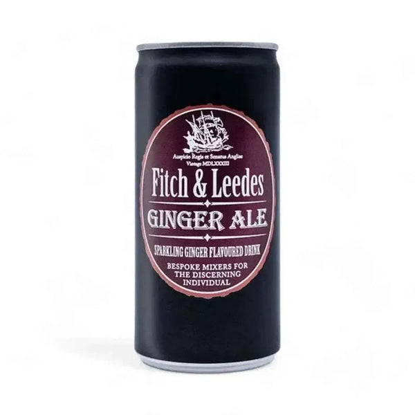 Fitch & Leedes Ginger Ale 200ml can sparkling ginger-flavored drink perfect for mixing or solo refreshment