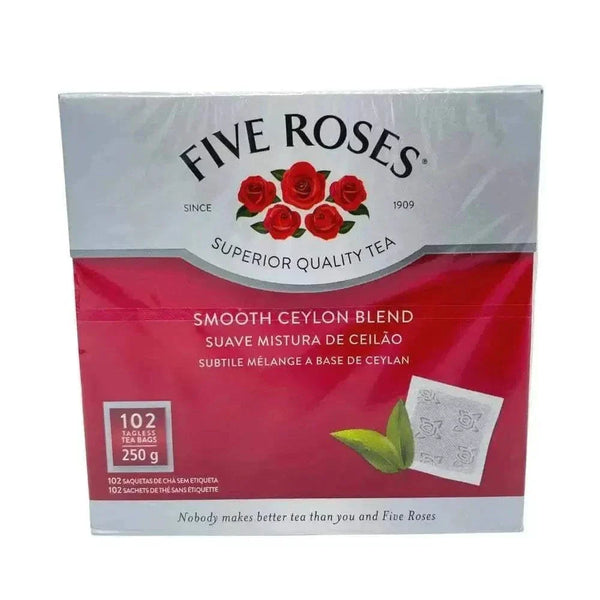 Five Roses Tea pack of 102 tagless tea bags with smooth Ceylon blend