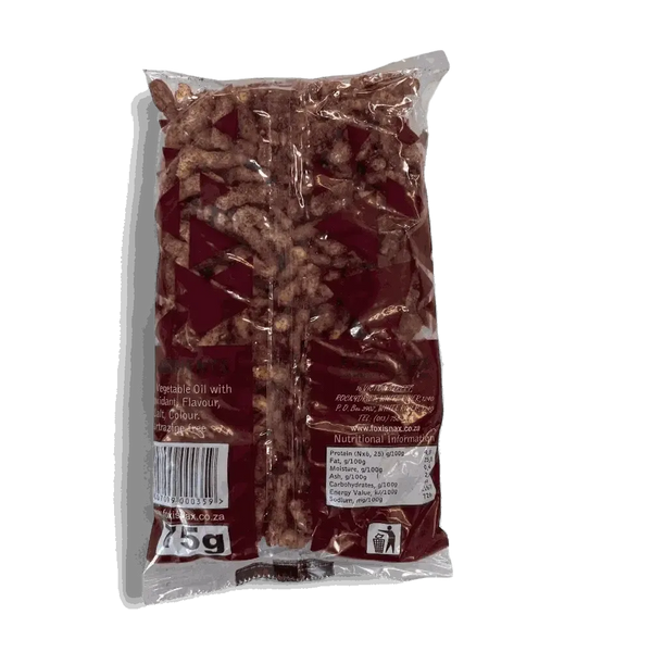 Foxi Nax American BBQ 75g crunchy gluten-free maize snack with smoky BBQ flavor from South Africa