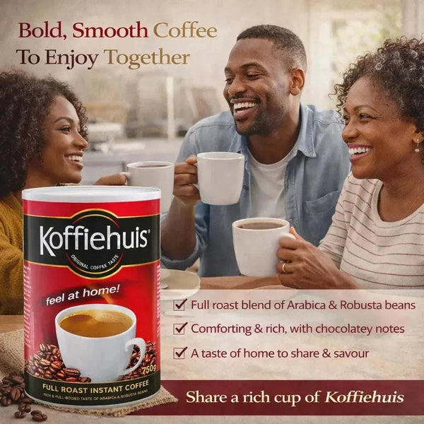Koffiehuis Full Roast Coffee 250g bag with rich Arabica and Robusta blend