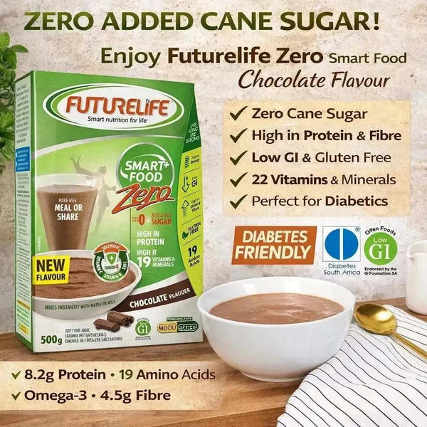 Futurelife Zero Smart Food chocolate 500g pack with nutritional benefits and zero added cane sugar