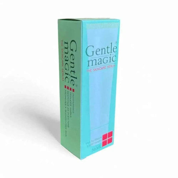 Gentle Magic Skincare Serum 50ml bottle for clear, nourished skin with Pro-Vitamins B3 and B5