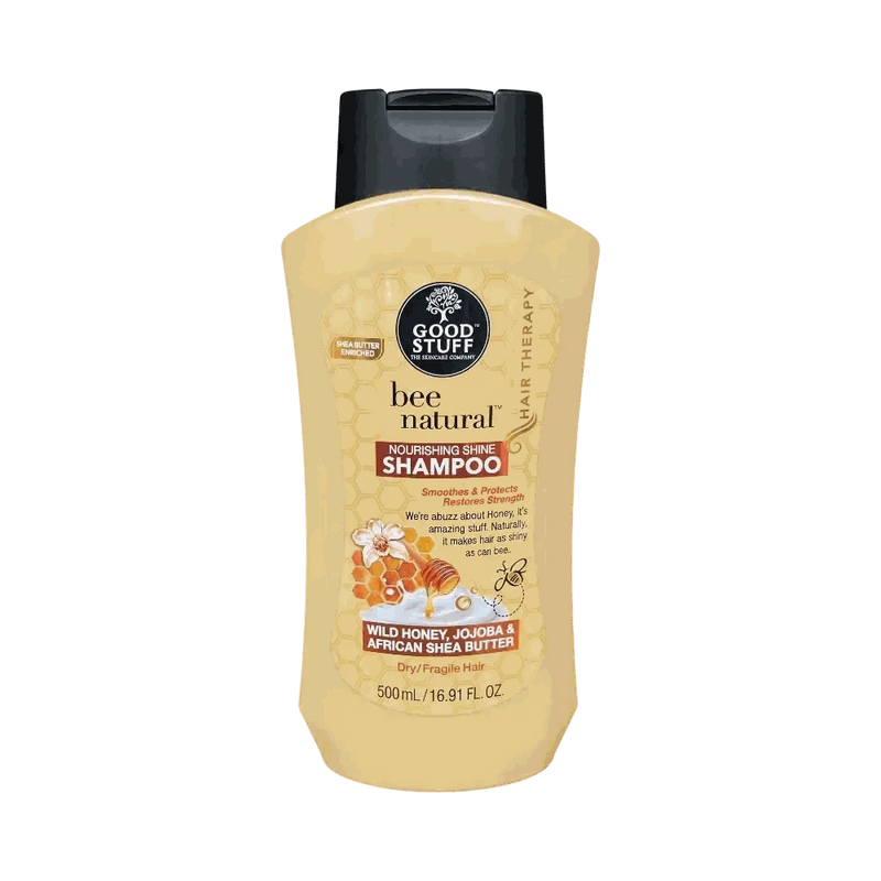 Good Stuff Bee Natural Nourishing Shine Shampoo 500ml with honey, jojoba oil, and shea butter for dry, fragile hair