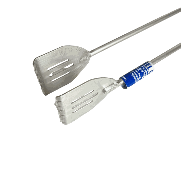 GoodNel Patty Tongs stainless steel medium length 405mm angled paddle grip braai tool