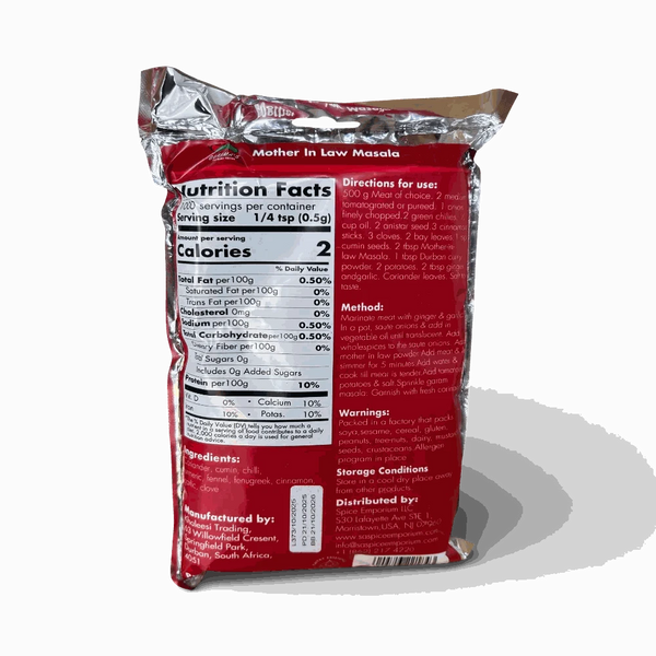 Gorima's Spice Mother-in-law Masala 500g pack with fiery South African-Indian spice blend