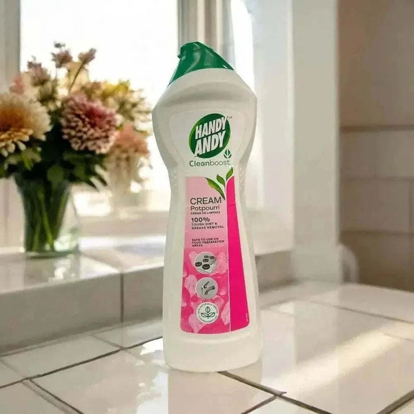 Handy Andy Cream Potpourri 750ml bottle with eco-friendly cleaning formula and potpourri scent
