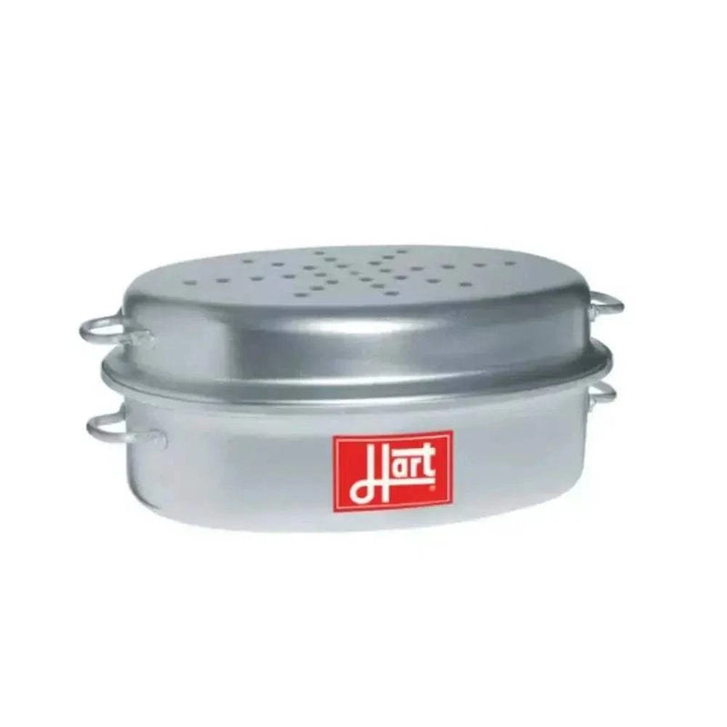 Hart Large Oval Roaster 6L aluminum casserole with Bakelite handles and polished finish