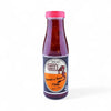 Hasty Tasty Sauce Sweet & Sour Chilli 375ml bottle with a vibrant red hue, suitable for various dishes.