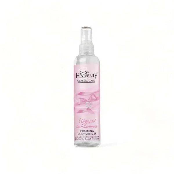 Oh So Heavenly Classic Care Body Spritzer Wrapped In Romance 200ml bottle with floral and fruity fragrance notes